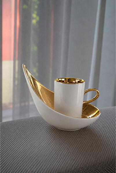 zepce design 6 Kişilik Gold Kahve Fincan Takımı