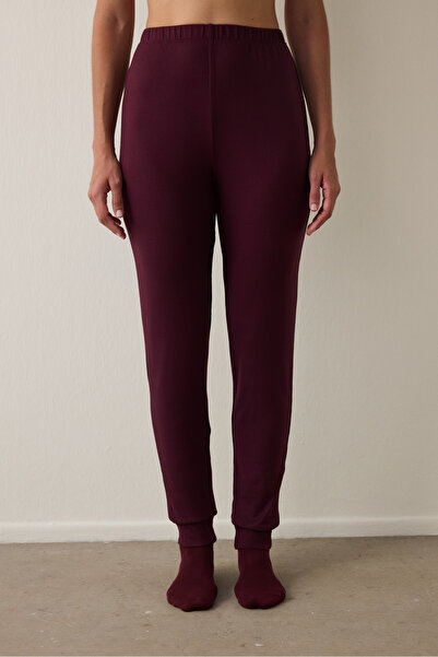 Penti Pantaloni de pijama cu efect termic, culoare burgundy