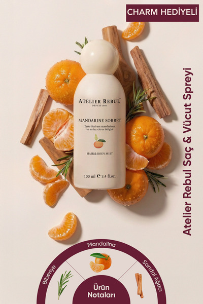 Atelier Rebul Mandarine Sorbet Mandalina ve Bergamot  Saç & Vücut Spreyi 100 ...