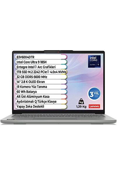 LENOVO IdeaPad Slim 5 14IMH10 Intel Core Ultra 9 185H 32 GB 1 TB SSD FreeDOS ...