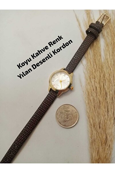 KOMBİNOLOJİ Minimal Tasarım Mihrimah Model _ Gold Renk Kasa _ Kadın Kol Saati...