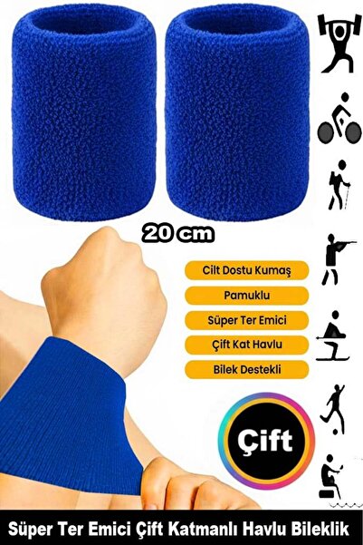 Liggo Double Towel Bracelet Sweatband 20cm Sports Towel Bracelet