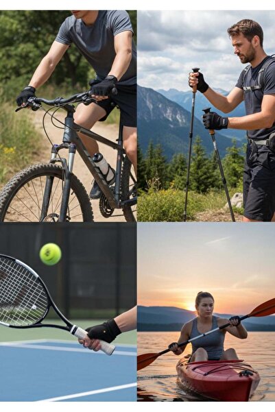 Liggo Hyper Bilek Cırtlı Ağırlık Eldiveni Fitness Eldiveni Bisiklet Eldiveni Sporcu Eldiveni