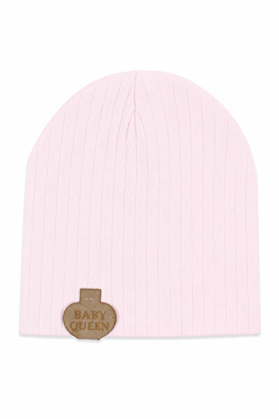 bebegen Baby Girl Powder Combed Baby Queen Emblem Report Beanie