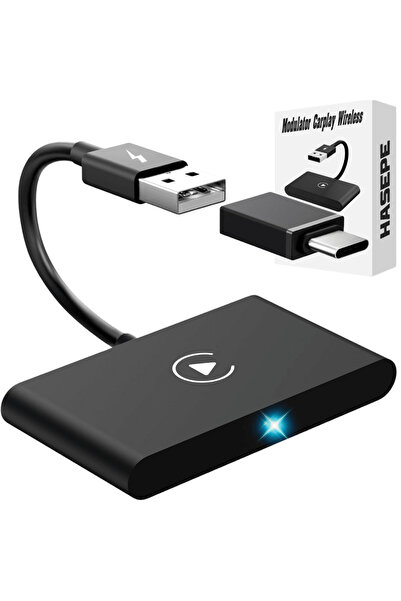 HASEPE Modulator Carplay wireless, redare inteligentă prin USB pentru mașină,...