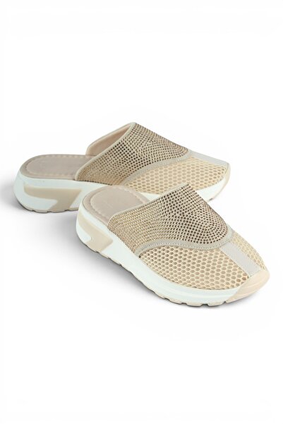 luuq shoes RONY Stoned Mesh Closed Toe Γυναικεία Παντόφλες