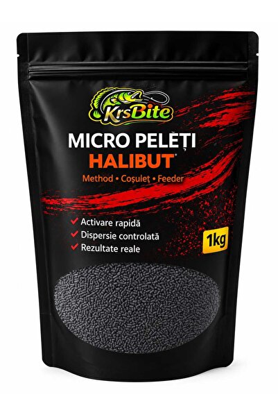 KrsBite Micro Peleti Halibut 2mm – 800g | Metodă, Coșuleț, Hrănitor