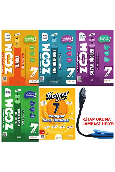 Günay Yayıncılık Günay Yayınları 7.sınıf Zoom Serisi Türkçe,matematik,fen,sos...