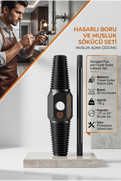 Transformacion Ters Kılavuz Hasarlı Musluk Boru Vana Kılavuz Seti Musluk Açma...