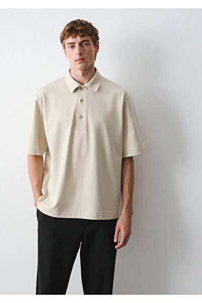 Mavi Tricou polo bej, croială lejeră / croială amplă și confortabilă 0613344-...