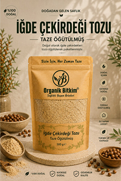 OB Organik Bitkim İğde Çekirdeği Tozu (ÖĞÜTÜLMÜŞ) 500 gr