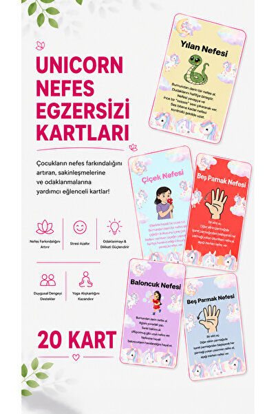 Yogatoon Kids World Çocuklar İçin Nefes Egzersizi & Sakinleşme Kartları – Uni...