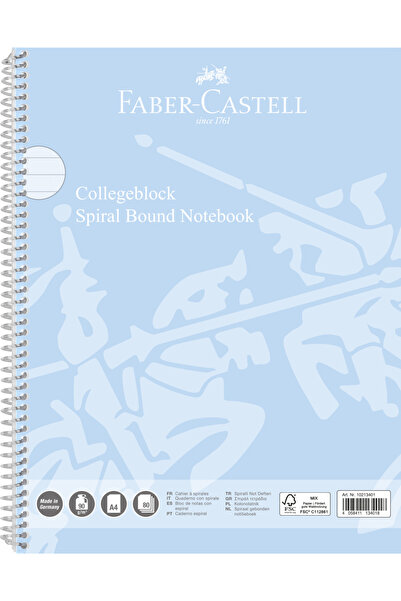 Faber Castell Caiet spiralat A4, 80 de foi, 90 g, copertă din carton DICTANDO...