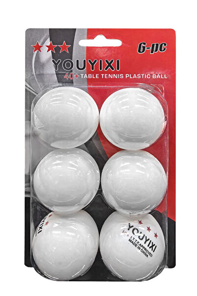KentOyuncaK 3 Star Professional Table Tennis Ball 40+ mm White - Pack of 6 Pi...