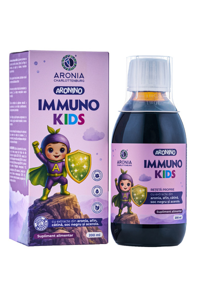 Aronia Charlottenburg Immuno Kids 200ml — o formulă unică cu 5 superfructe mi...