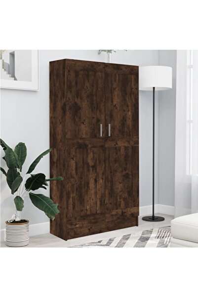 Concept Bibliotecă, stejar fumuriu, 82,5x30,5x150 cm, lemn prelucrat
