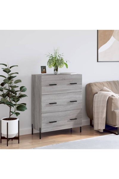 Concept Servantă, gri sonoma, 69,5x34x90 cm, lemn compozit