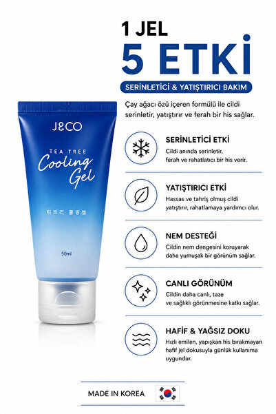 JEJUDO Tea Tree Cooling Gel 50 ml – Akne Sonrası Yatıştırıcı ve Serinletici Ç...
