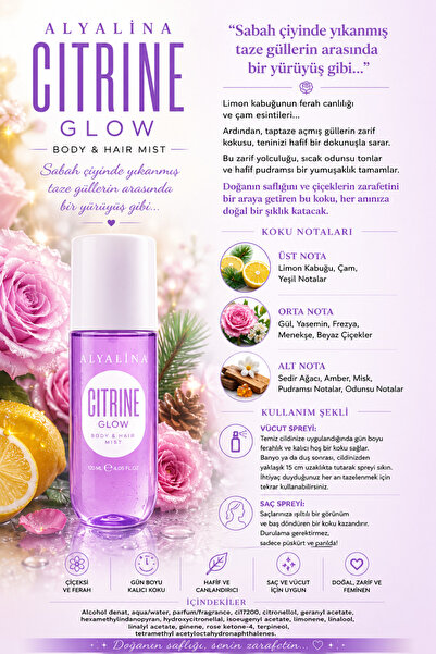 alyalina Citrine Glow Body&Hair Mist 120 ml