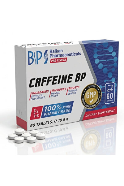 Balkan Pharmaceuticals Συμπλήρωμα Διατροφής Καφεΐνης BP, Άνυδρη Καφεΐνη 100 m...