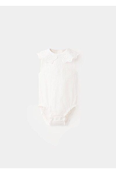 MANGO Baby Pamuklu bebe yaka body