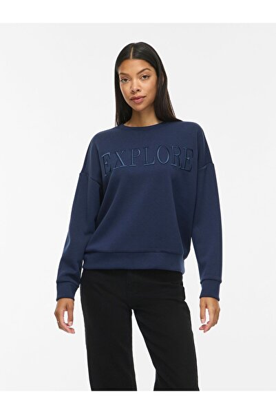 VILA Langärmeliges Sweatshirt VIREFLECT Rundhals