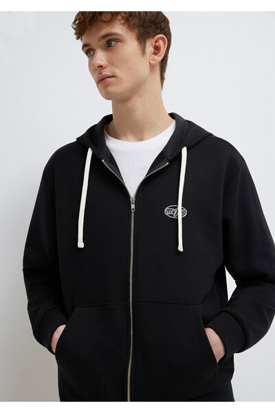 Mavi Logo Baskılı Fermuarlı Sweatshirt 0S10557-900