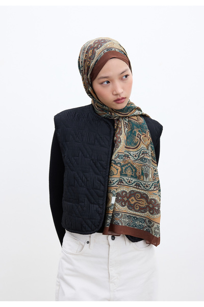 Freshscarfs Vera Desen Şal Koyu Kahve