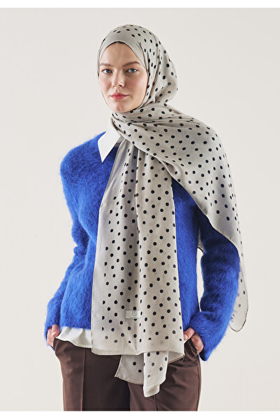 Freshscarfs Stone Small Polka Dots Pattern Ramie Shawl