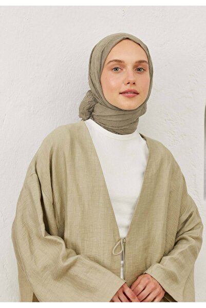 Freshscarfs Naturel Bej Vual Crash Şal