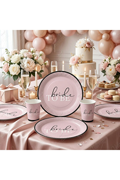 VELONZAL Bride To Be Parti & Kutlama Mini Set-Bekarlığa Veda Partisi Tabak+Ba...