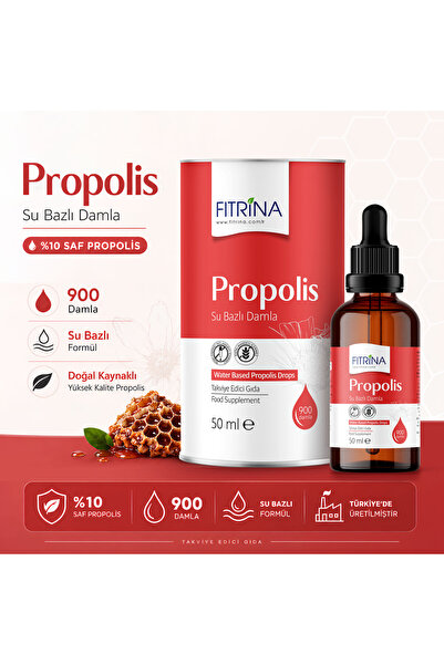 FITRİNA Su Bazlı Sıvı Propolis Damla 50 ml Çocuklar ve Yetişkinler İçin Takvi...