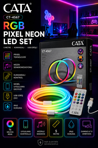 Cata RGB AKILLI PİXEL NEON LED