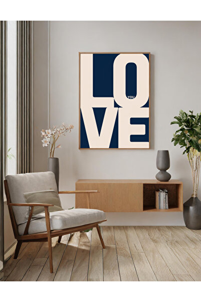 Ghaith Store Canvas Wall Art Love You Modern - Luxury Decor in Calming Colors.