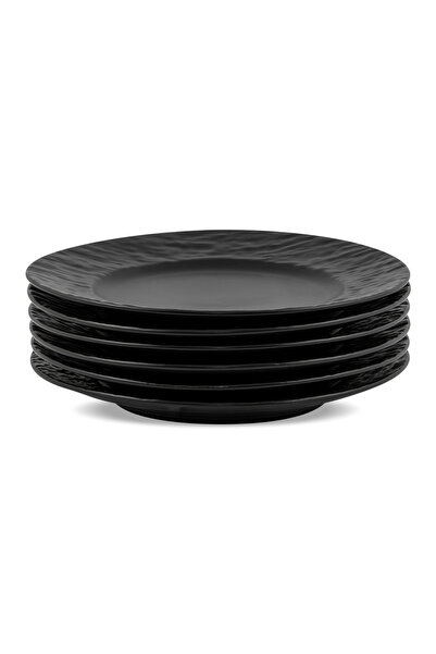 Zass Set farfurii ceramice cu textură de piatră – 6 piese ZG-DS 03 Negru
