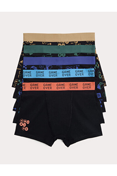 Marks & Spencer 5'li Desenli Boxer