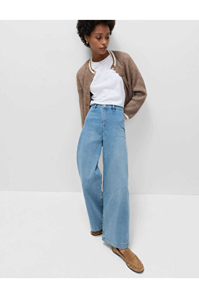 Marks & Spencer Yüksek Bel Wide Leg Grazer Jean