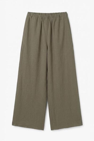 BSL Dökümlü %100 Keten Pantolon