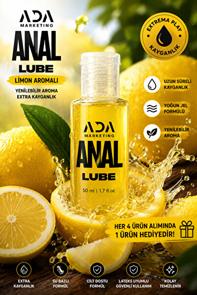 Ada Marketing Kadınlara Özel Limon Aromalı Anal Jel 50 ml - Tazeleyici Konfor...