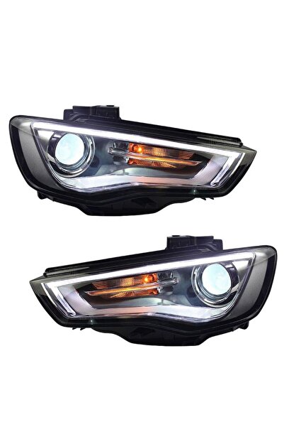 autogp Audi a3 8v ön far lambası mercekli dolu 2016 / 2016 halogen uyumlu