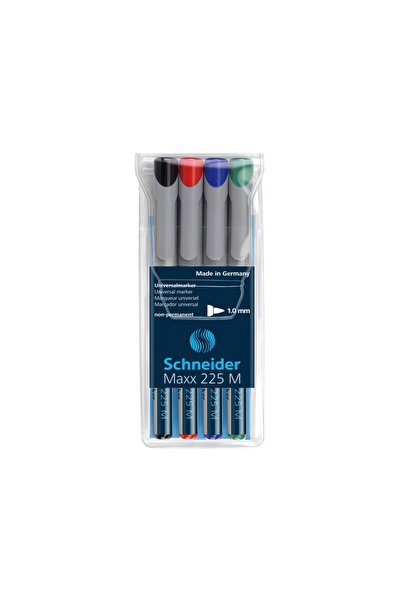 SCHNEIDER Marker OHP mediu, nepermanent, Schneider, set 4, 225, 1 mm