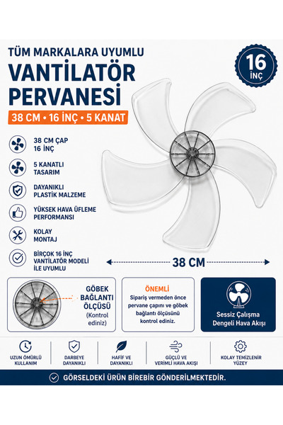 Arçelik Beko Altus Flavel Vantilatör 5 Kanatlı Pervane 9178007439