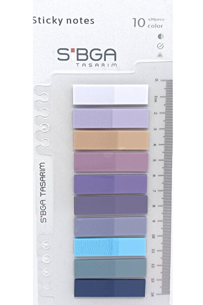 sibga tasarım Post-it din plastic transparent colorat. Semn de carte Autocola...
