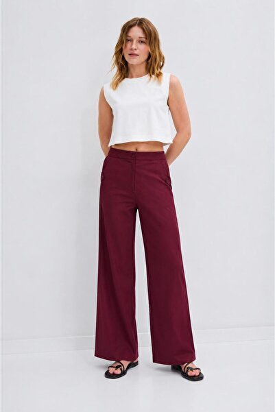 RESSHO High Waist Pocketed Polyviscon Palazzo Pants – Stylish Women's Trouser...