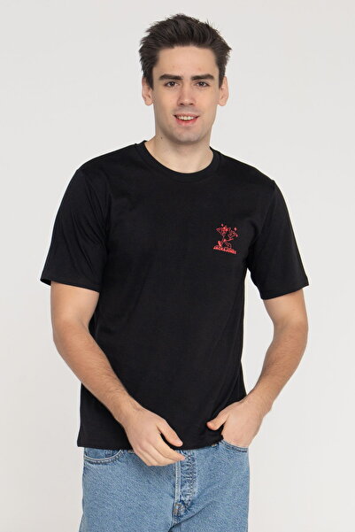 Jack & Jones Erkek Gögüs Logo Baskili %100 Pamuk Tisört - Walk