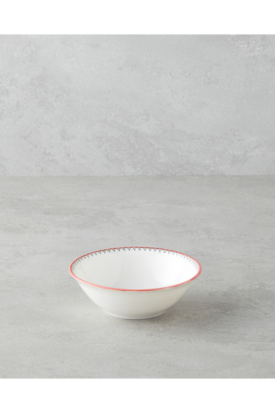 English Home Whircal Bone Porcelain Bowl 14 cm Red - Green