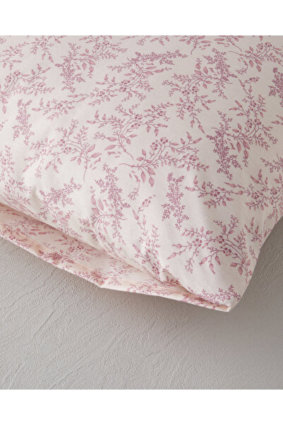 English Home Autumn Branch Kolay Ütülenir 2'li Yastık Kılıfı 50x70 cm Pembe