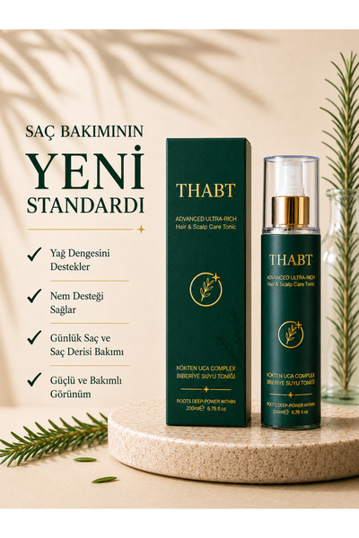 THABT Biberiye Suyu Complex Saç ve Saç Derisi Toniği 200ml Dengeleyici, Yağ K...