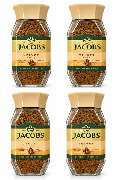 Jacobs قهوة قابلة للذوبان ذهبية مخملية 100 جرام × 4 قطع