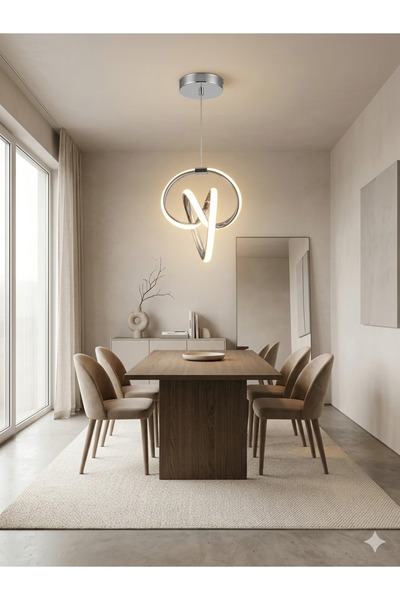 Zeya Lighting Yüksek Aydınlatmalı imza Model krom kaplama sarkıt modern 3 ren...
